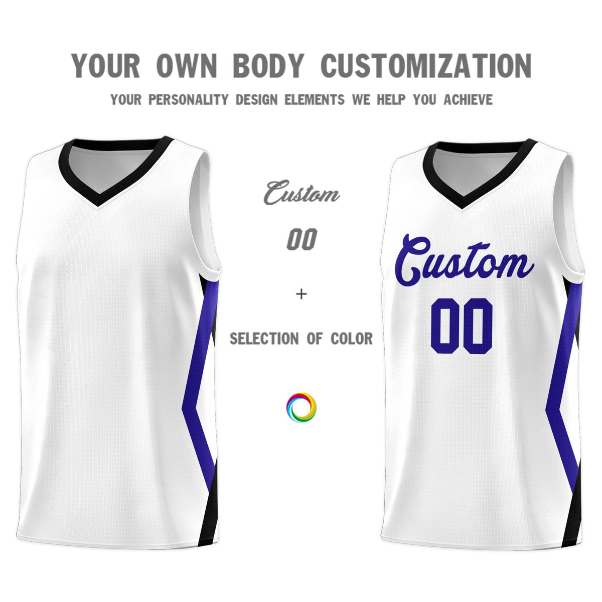Custom White Side Rhombus Graffiti Pattern Kits Basketball Jersey|KXKSHOP