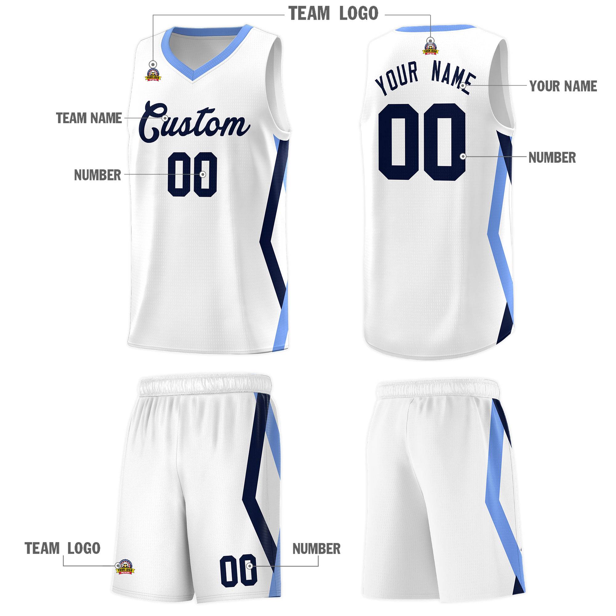 Custom White Side Rhombus Graffiti Pattern Kits Basketball Jersey|KXKSHOP