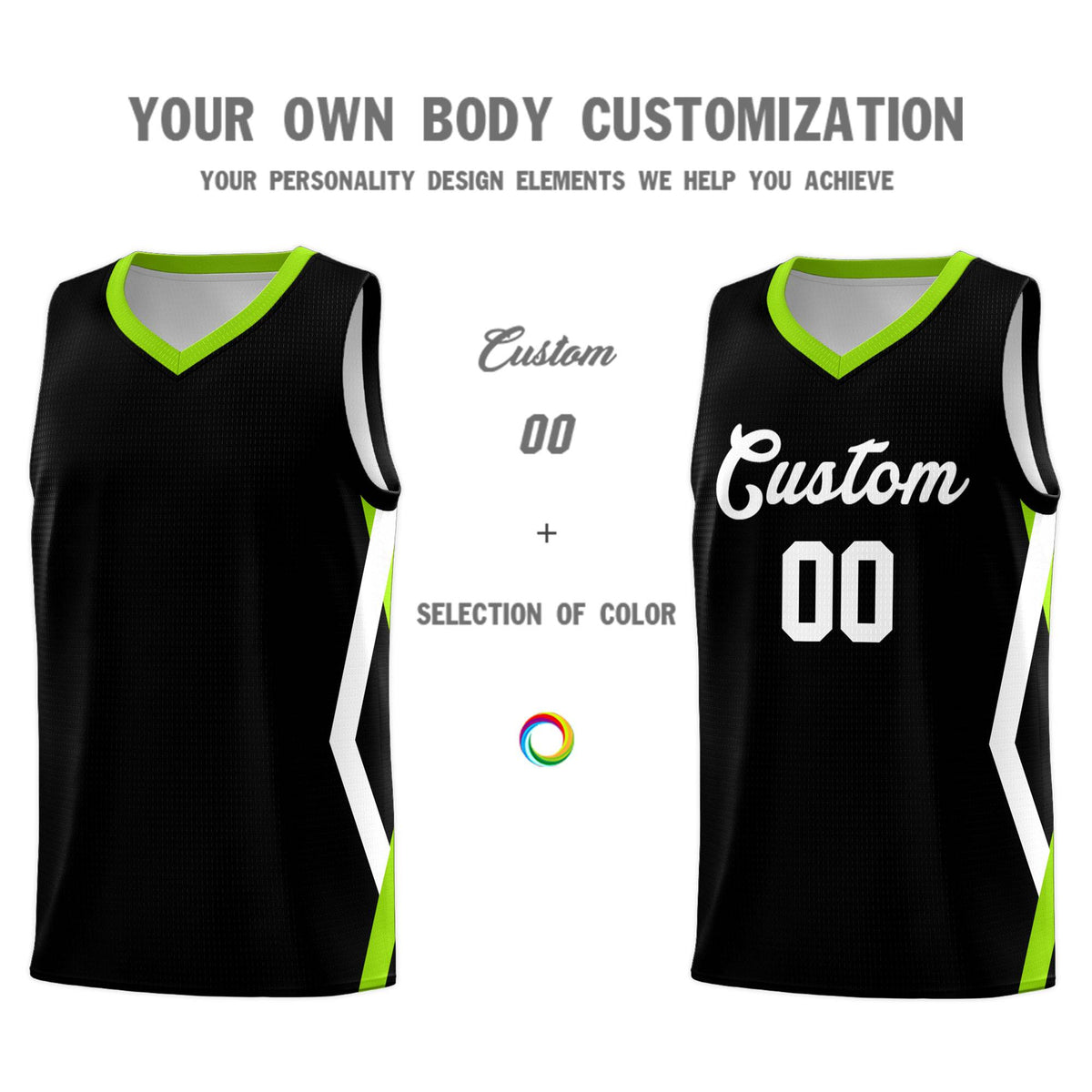 Custom Black Side Rhombus Graffiti Pattern Kits Basketball Jersey|KXKSHOP