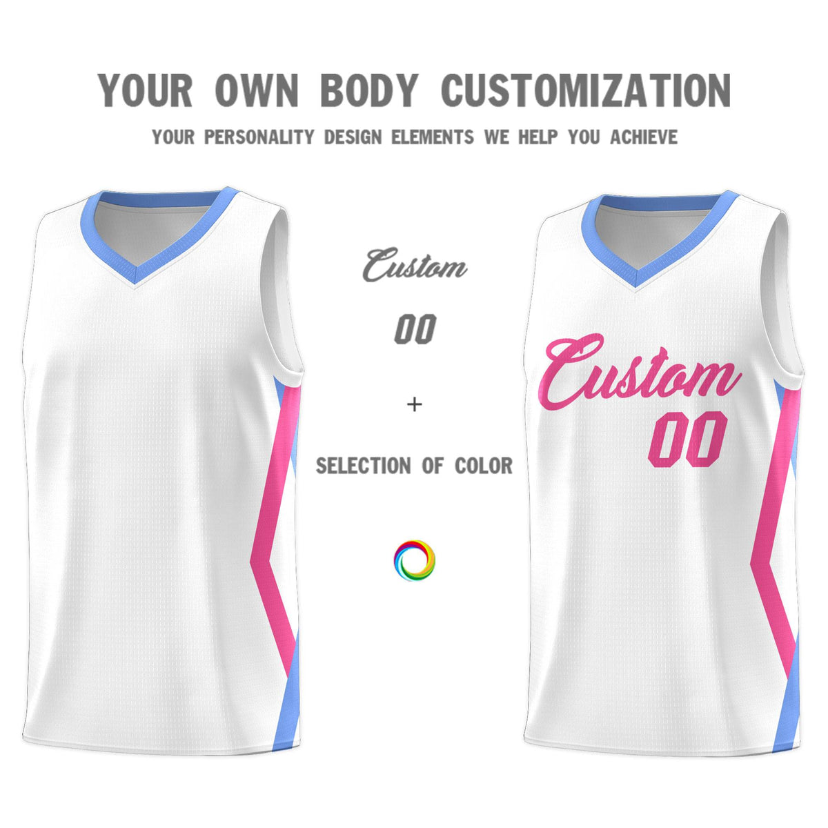 Custom White Side Rhombus Graffiti Pattern Kits Basketball Jersey|KXKSHOP