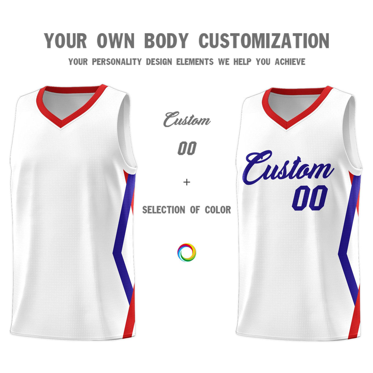 Custom White Side Rhombus Graffiti Pattern Kits Basketball Jersey|KXKSHOP