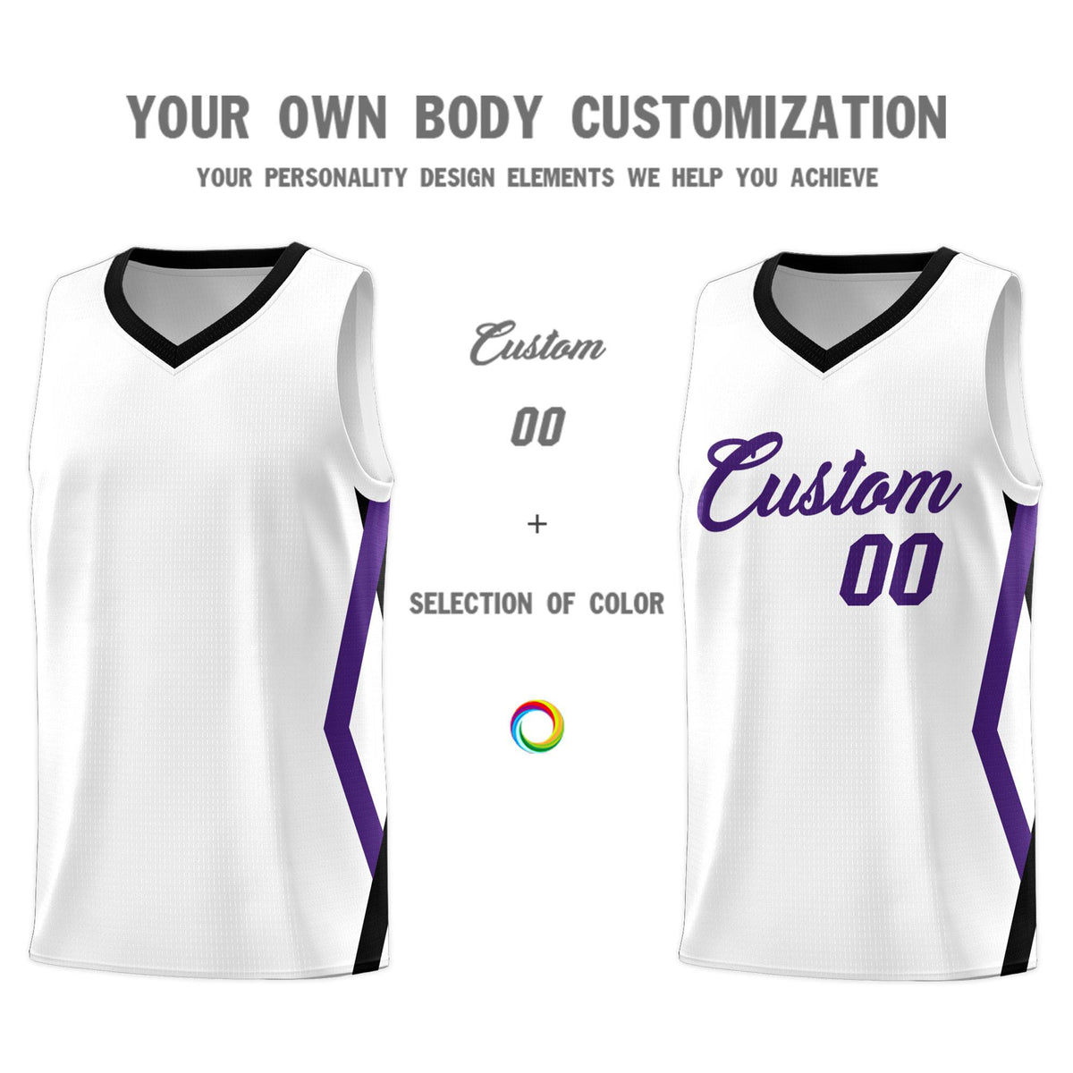 Custom White Side Rhombus Graffiti Pattern Kits Basketball Jersey|KXKSHOP