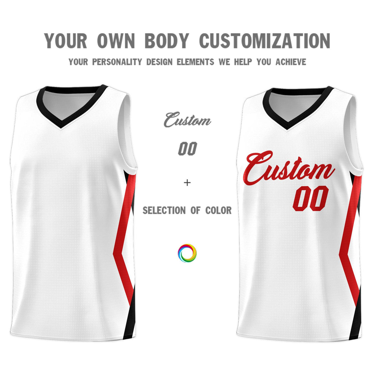 Custom White Side Rhombus Graffiti Pattern Kits Basketball Jersey|KXKSHOP