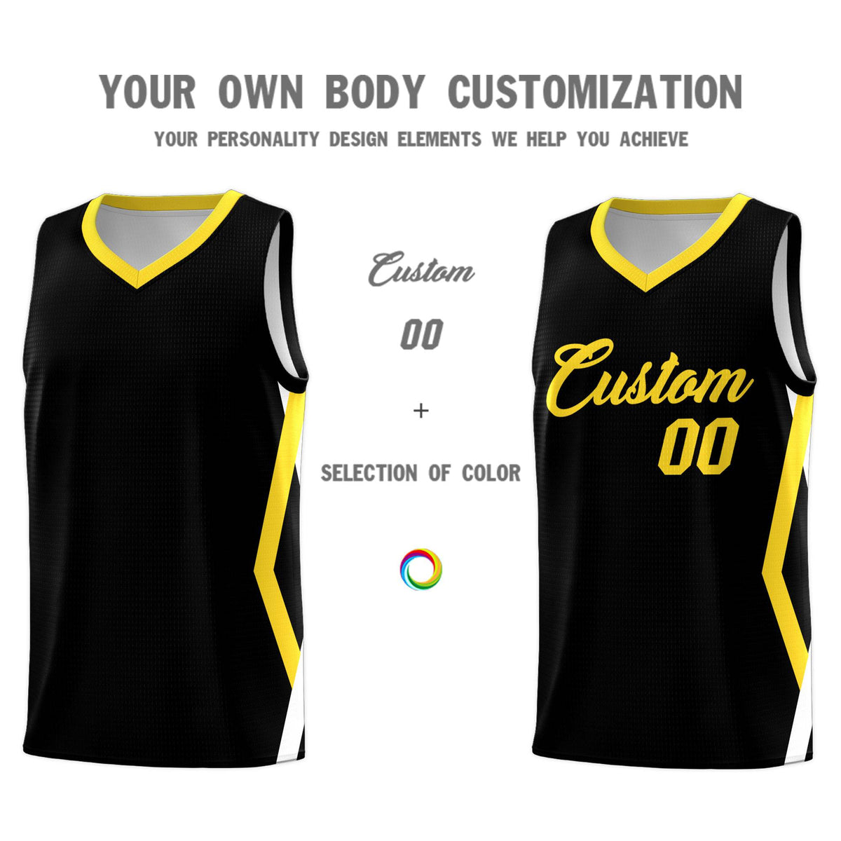 Custom Black Side Rhombus Graffiti Pattern Kits Basketball Jersey|KXKSHOP