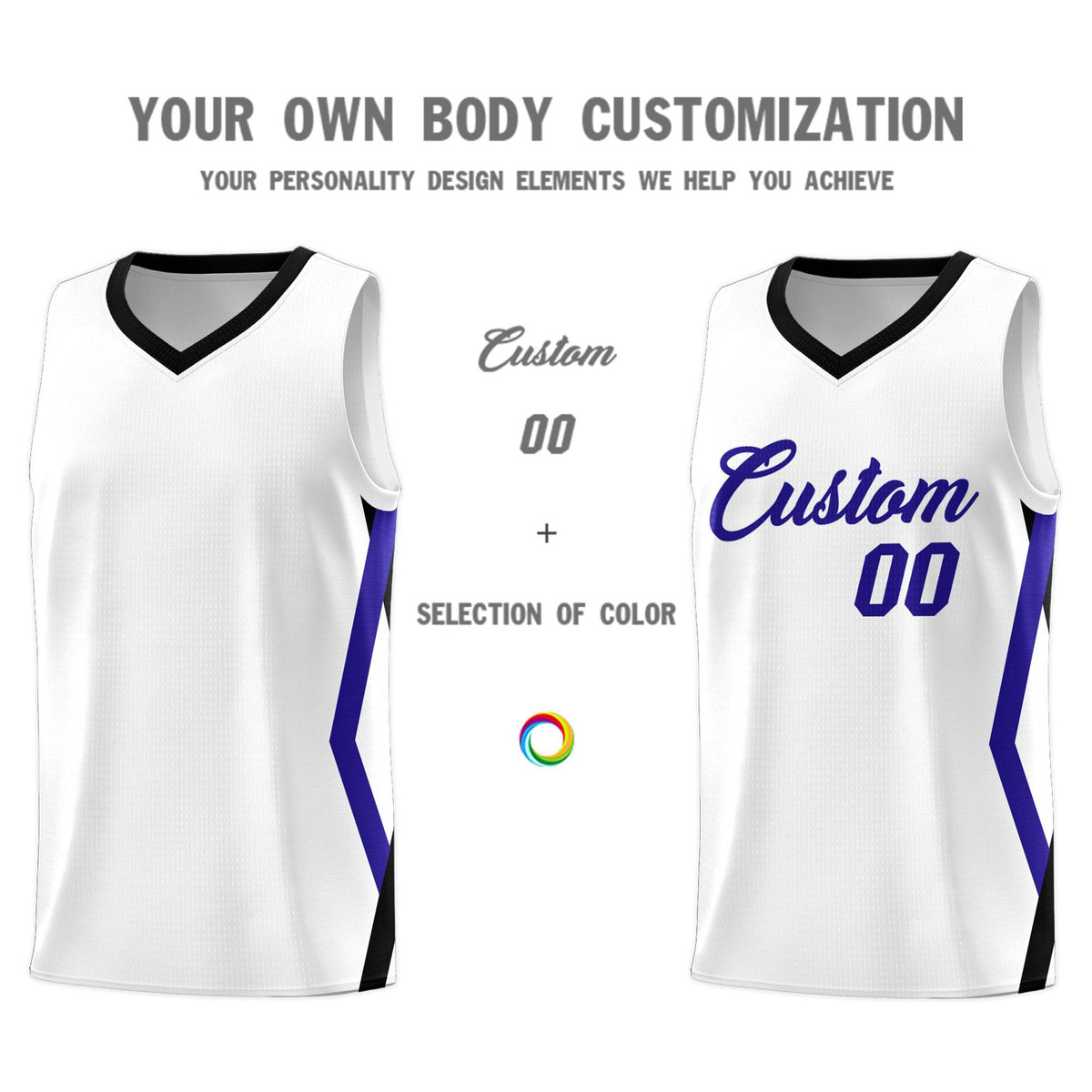 Custom White Side Rhombus Graffiti Pattern Kits Basketball Jersey|KXKSHOP