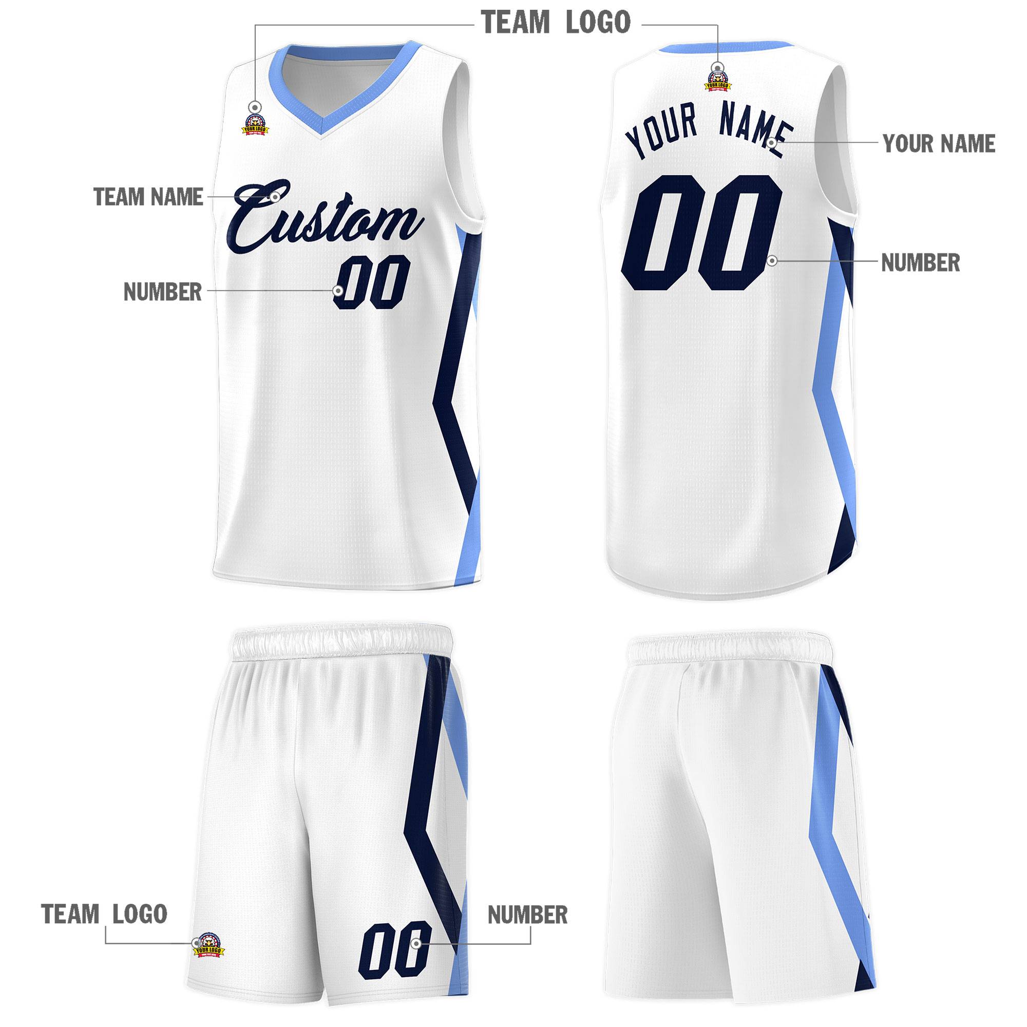 Custom White Side Rhombus Graffiti Pattern Kits Basketball Jersey|KXKSHOP