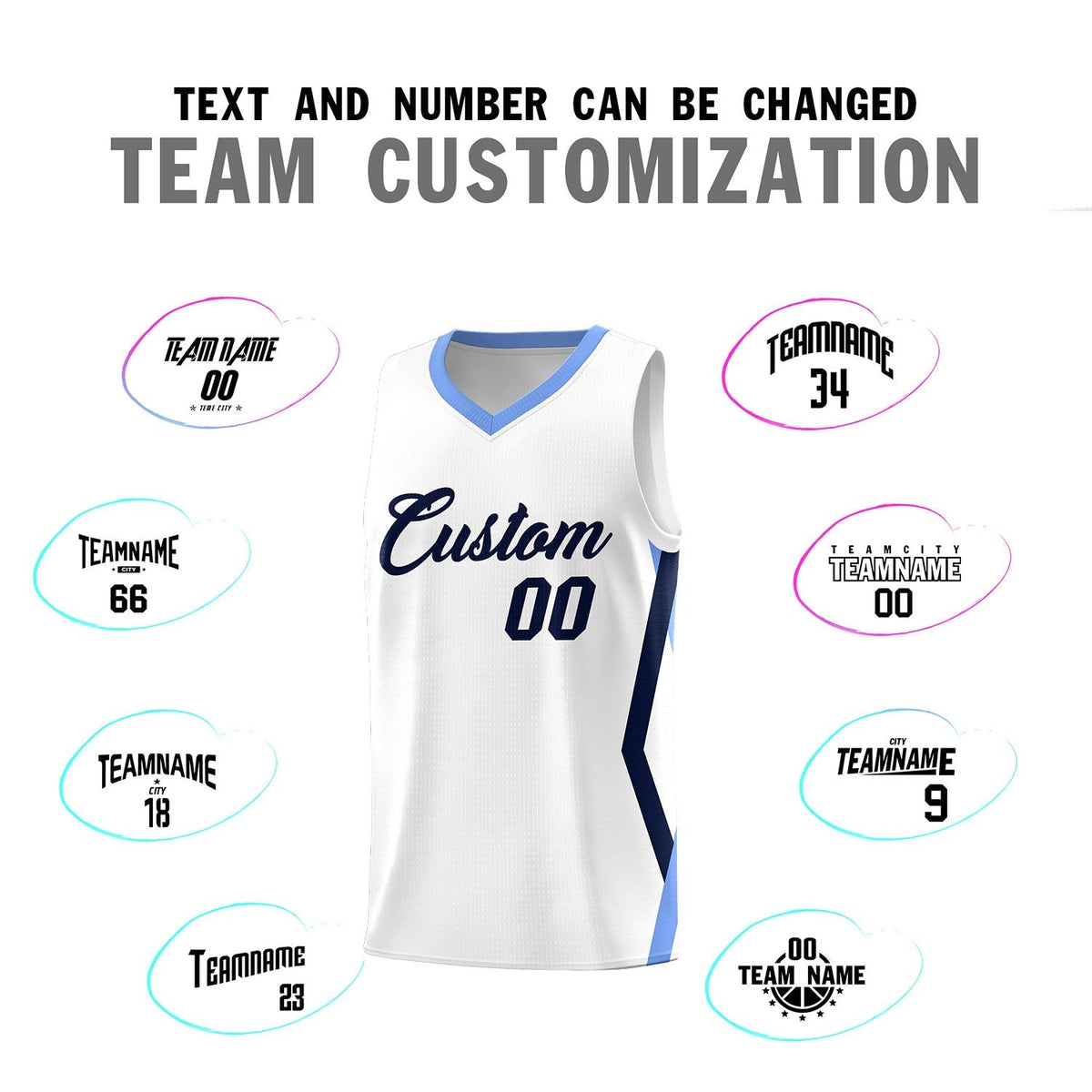 Custom White Side Rhombus Graffiti Pattern Kits Basketball Jersey|KXKSHOP