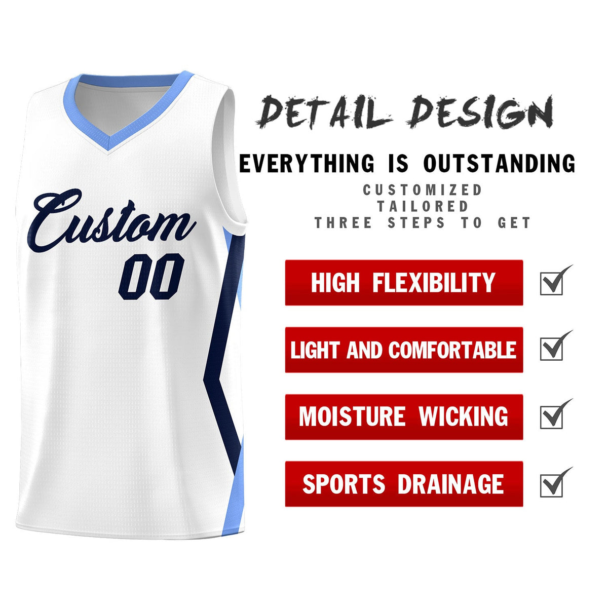 Custom White Side Rhombus Graffiti Pattern Kits Basketball Jersey|KXKSHOP