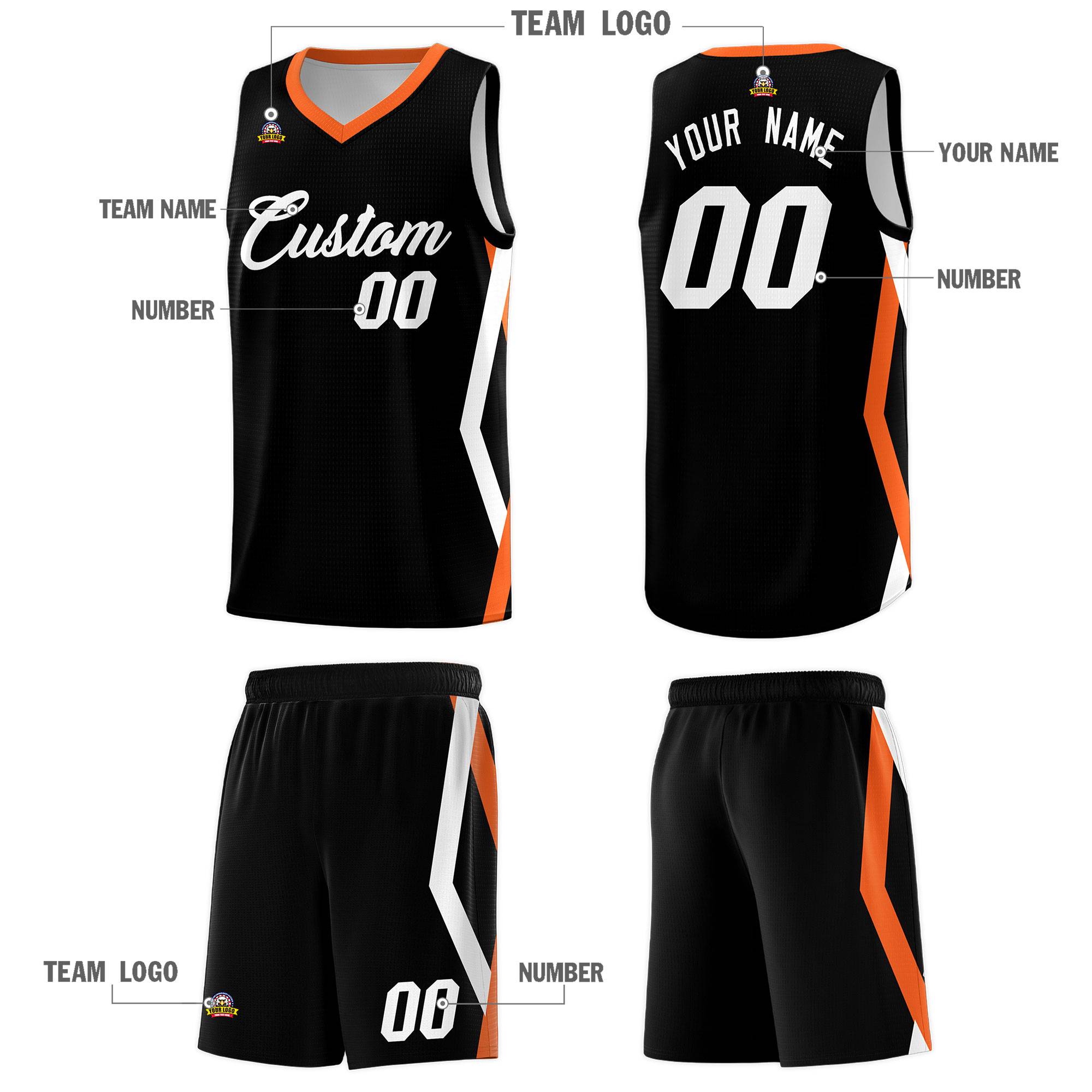 Custom Black Side Rhombus Graffiti Pattern Kits Basketball Jersey|KXKSHOP