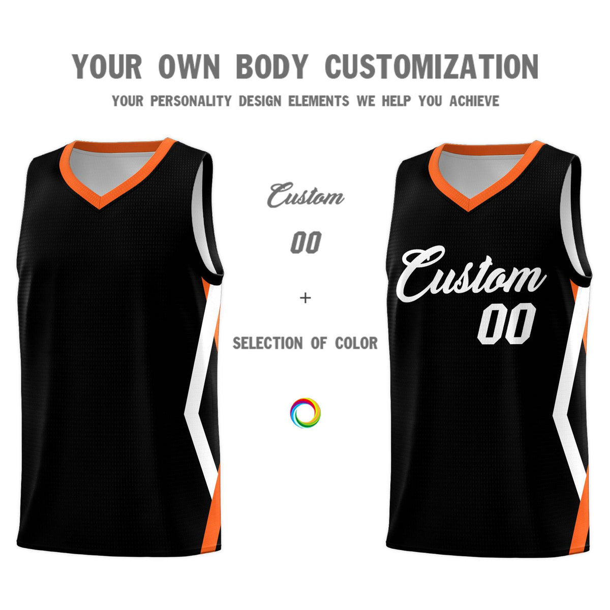 Custom Black Side Rhombus Graffiti Pattern Kits Basketball Jersey|KXKSHOP