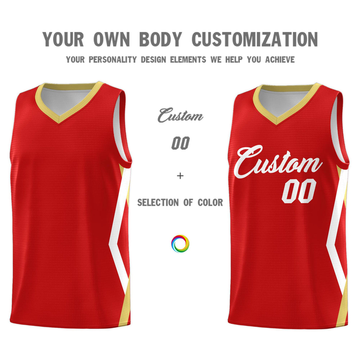 Custom Red Side Rhombus Graffiti Pattern Kits Basketball Jersey|KXKSHOP