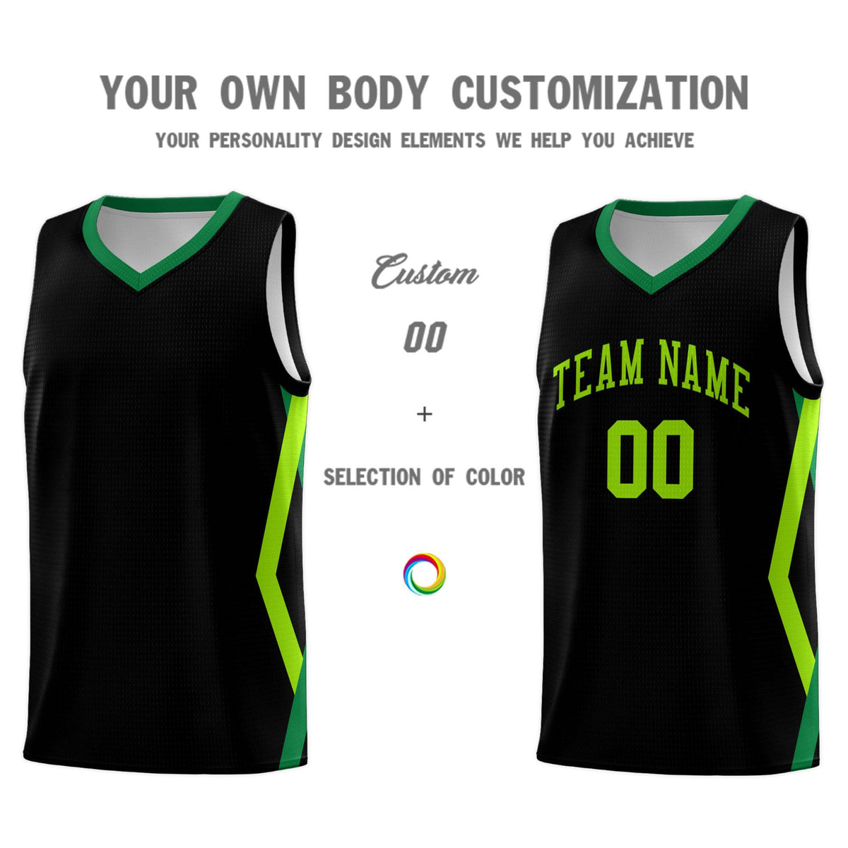 Custom Black Side Rhombus Graffiti Pattern Kits Basketball Jersey|KXKSHOP