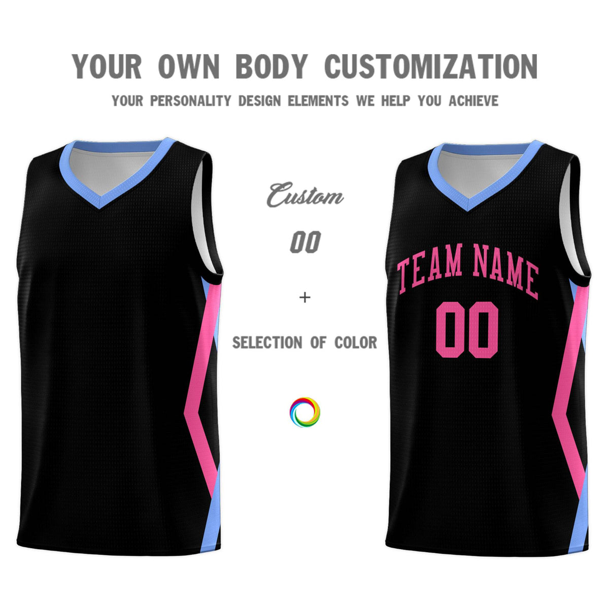 Custom Black Side Rhombus Graffiti Pattern Kits Basketball Jersey|KXKSHOP