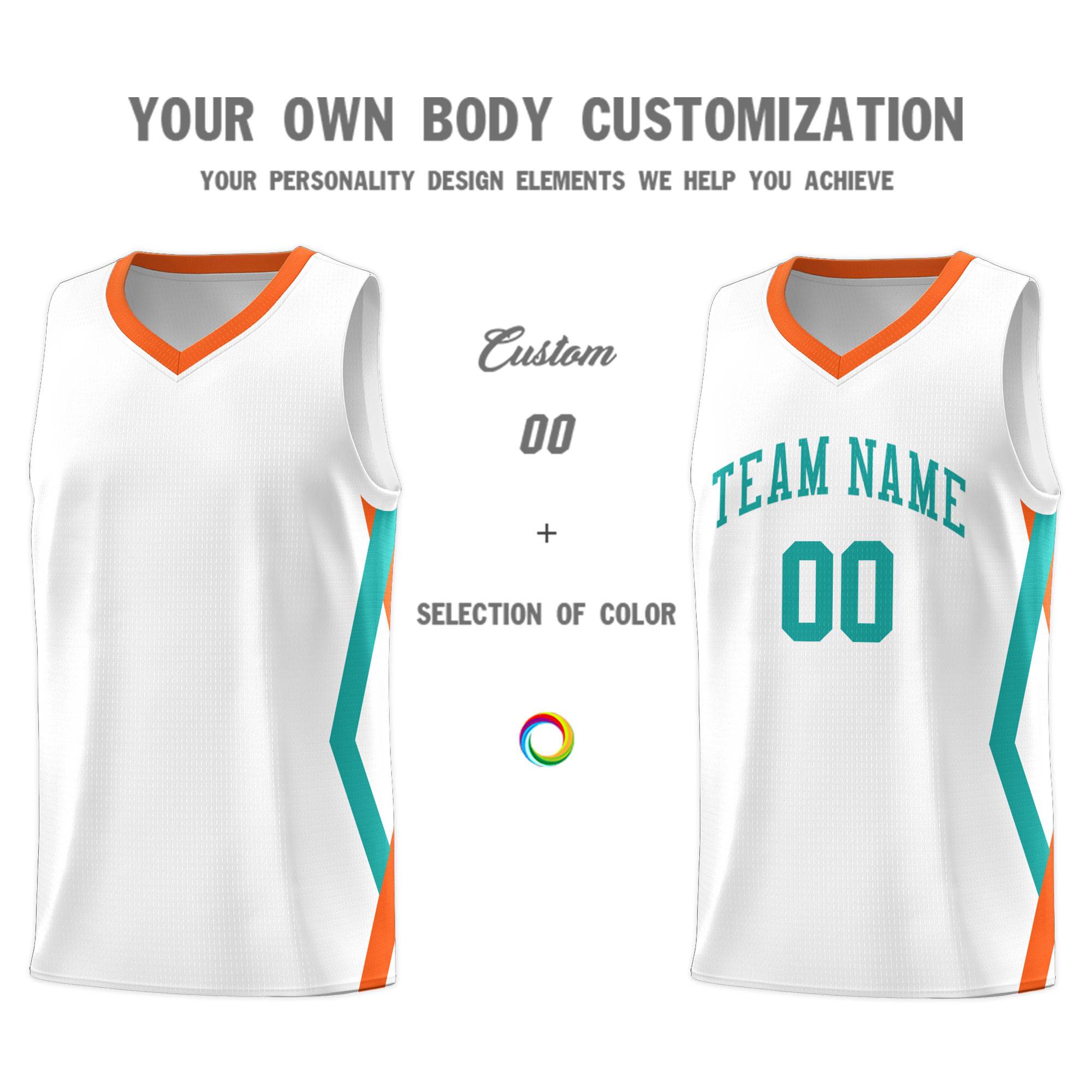 Custom White Side Rhombus Graffiti Pattern Kits Basketball Jersey|KXKSHOP