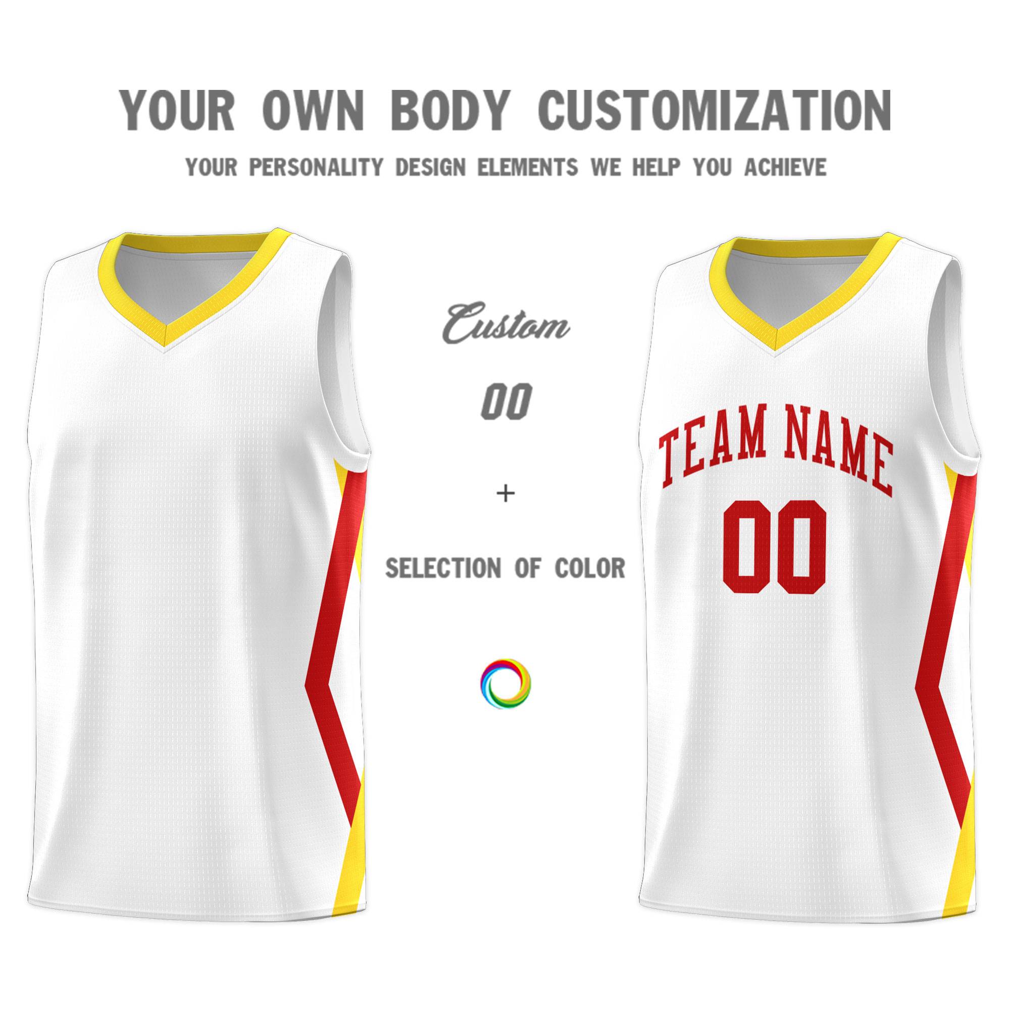 Custom White Side Rhombus Graffiti Pattern Kits Basketball Jersey|KXKSHOP