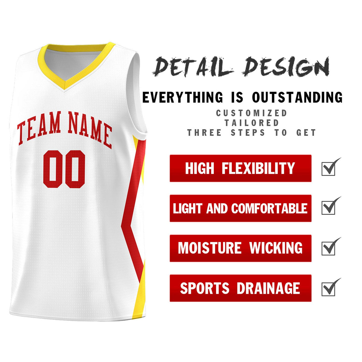 Custom White Side Rhombus Graffiti Pattern Kits Basketball Jersey|KXKSHOP