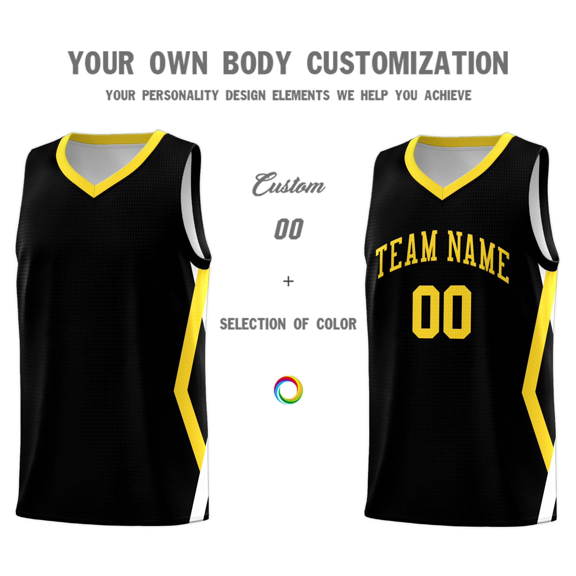 Custom Black Side Rhombus Graffiti Pattern Kits Basketball Jersey|KXKSHOP