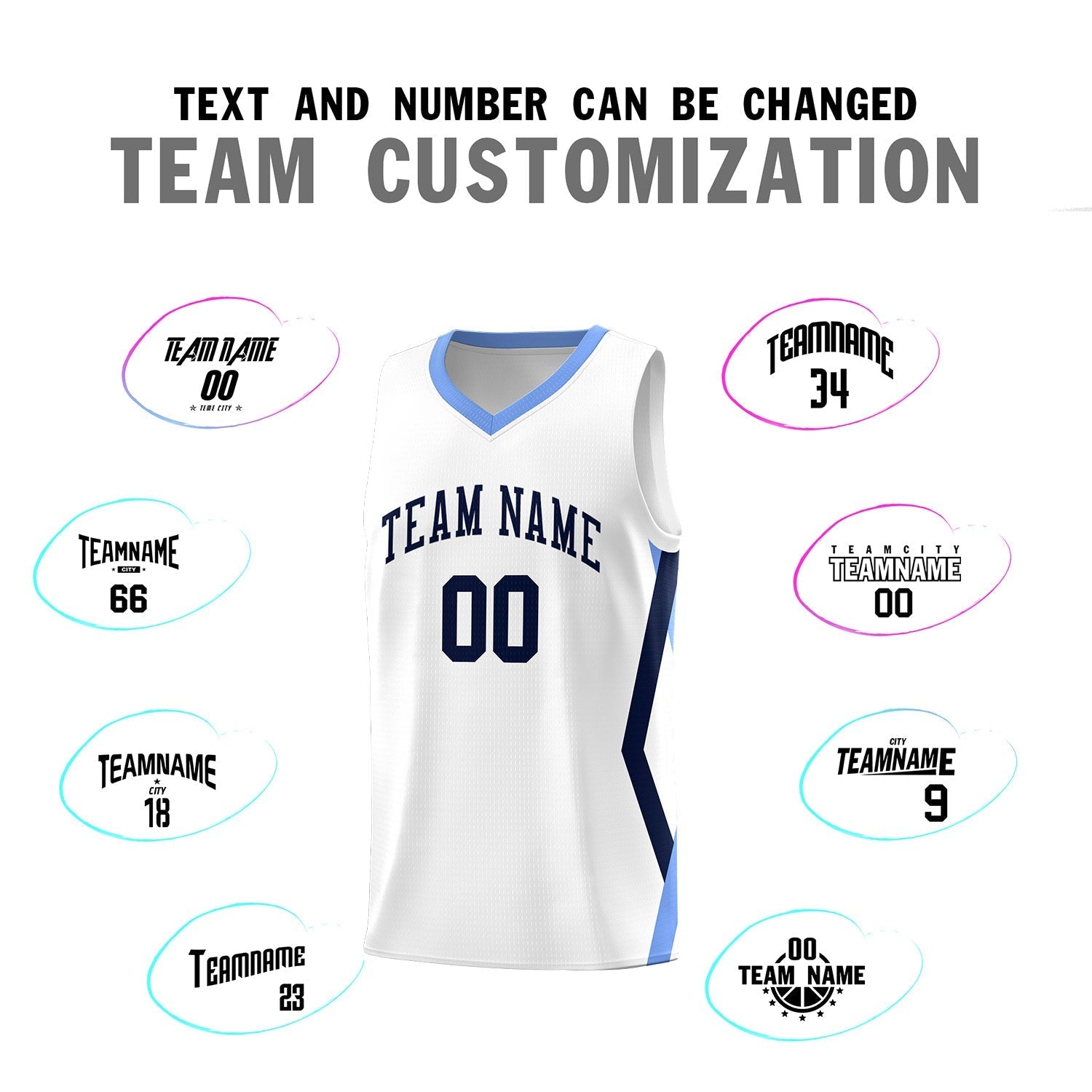 Custom White Side Rhombus Graffiti Pattern Kits Basketball Jersey|KXKSHOP