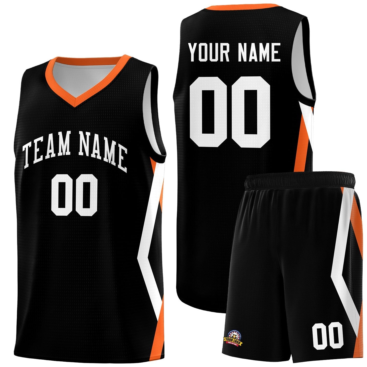 Custom Black Side Rhombus Graffiti Pattern Kits Basketball Jersey|KXKSHOP