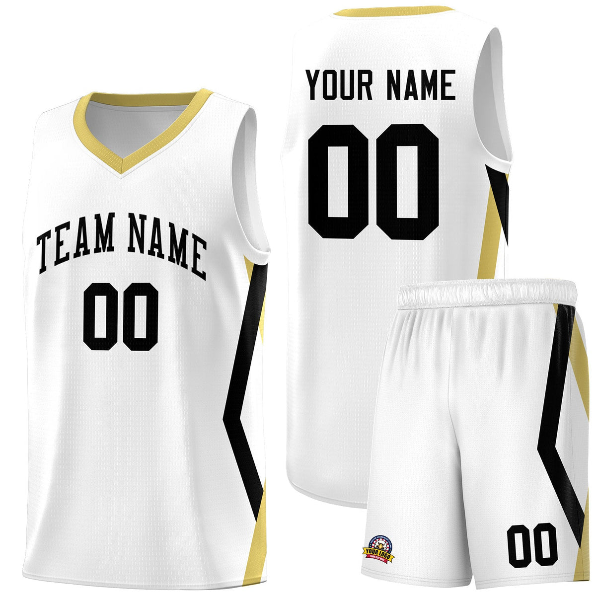 Custom White Side Rhombus Graffiti Pattern Kits Basketball Jersey|KXKSHOP