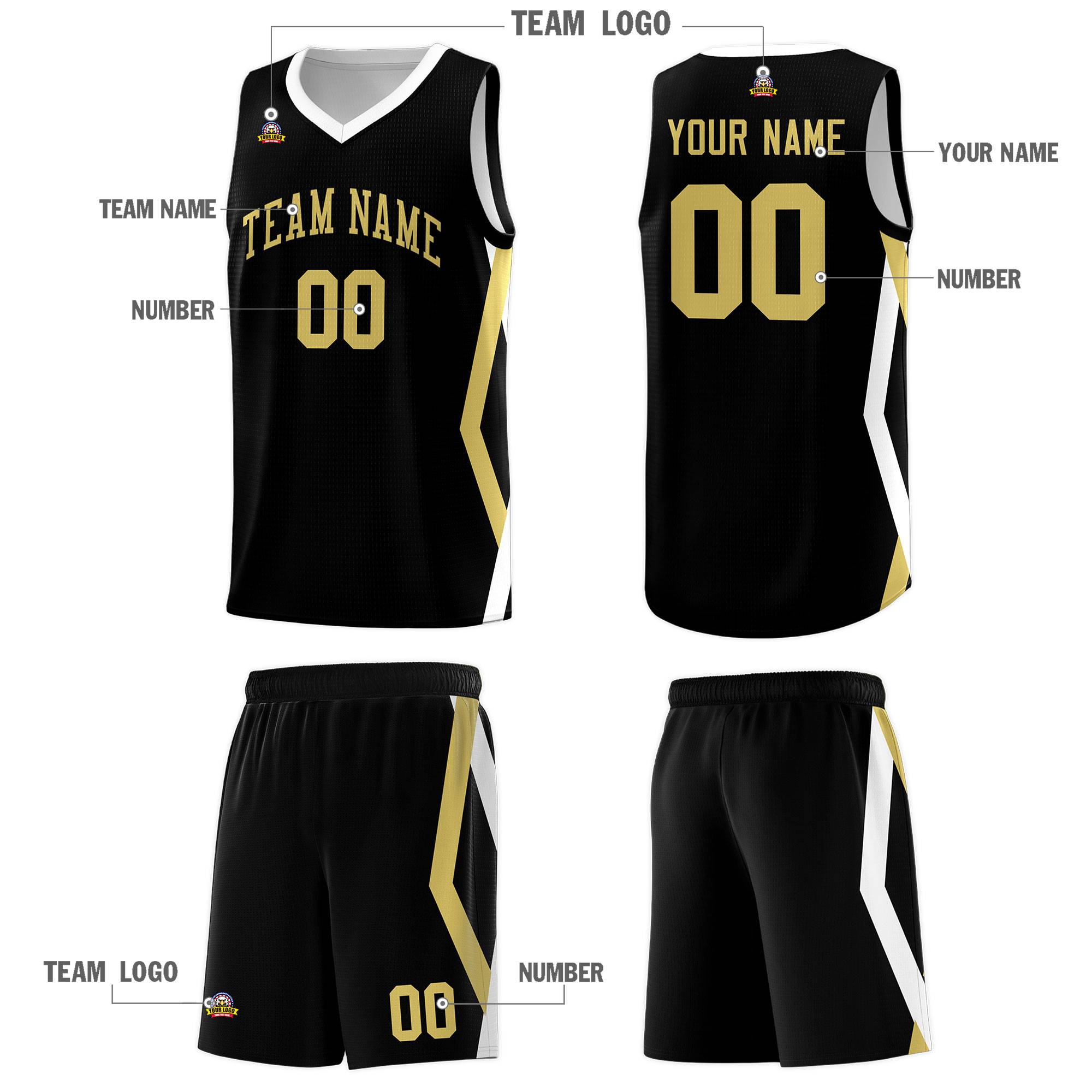 Custom Black Side Rhombus Graffiti Pattern Kits Basketball Jersey|KXKSHOP