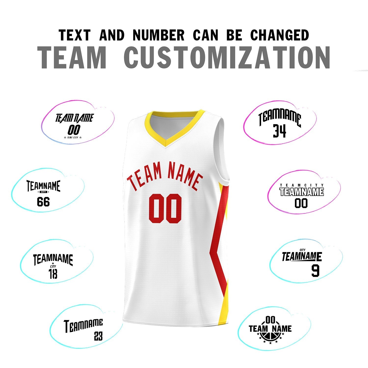 Custom White Side Rhombus Graffiti Pattern Kits Basketball Jersey|KXKSHOP