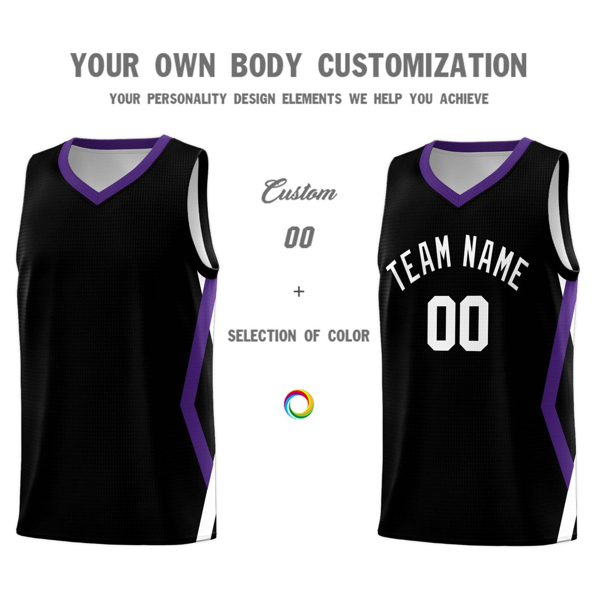 Custom Black Side Rhombus Graffiti Pattern Kits Basketball Jersey|KXKSHOP