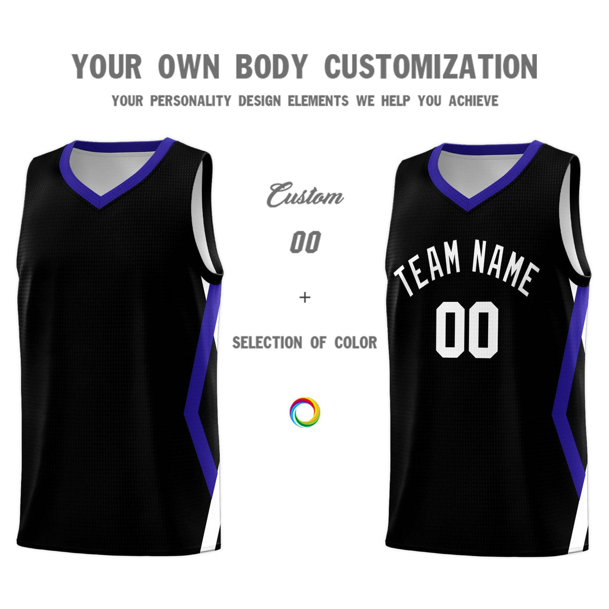 Custom Black Side Rhombus Graffiti Pattern Kits Basketball Jersey|KXKSHOP
