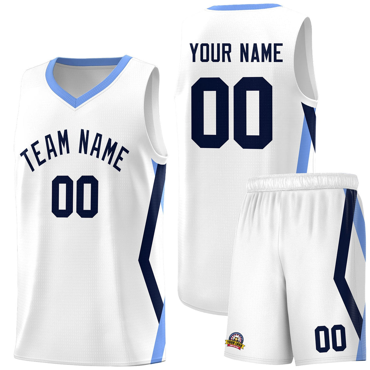 Custom White Side Rhombus Graffiti Pattern Kits Basketball Jersey|KXKSHOP