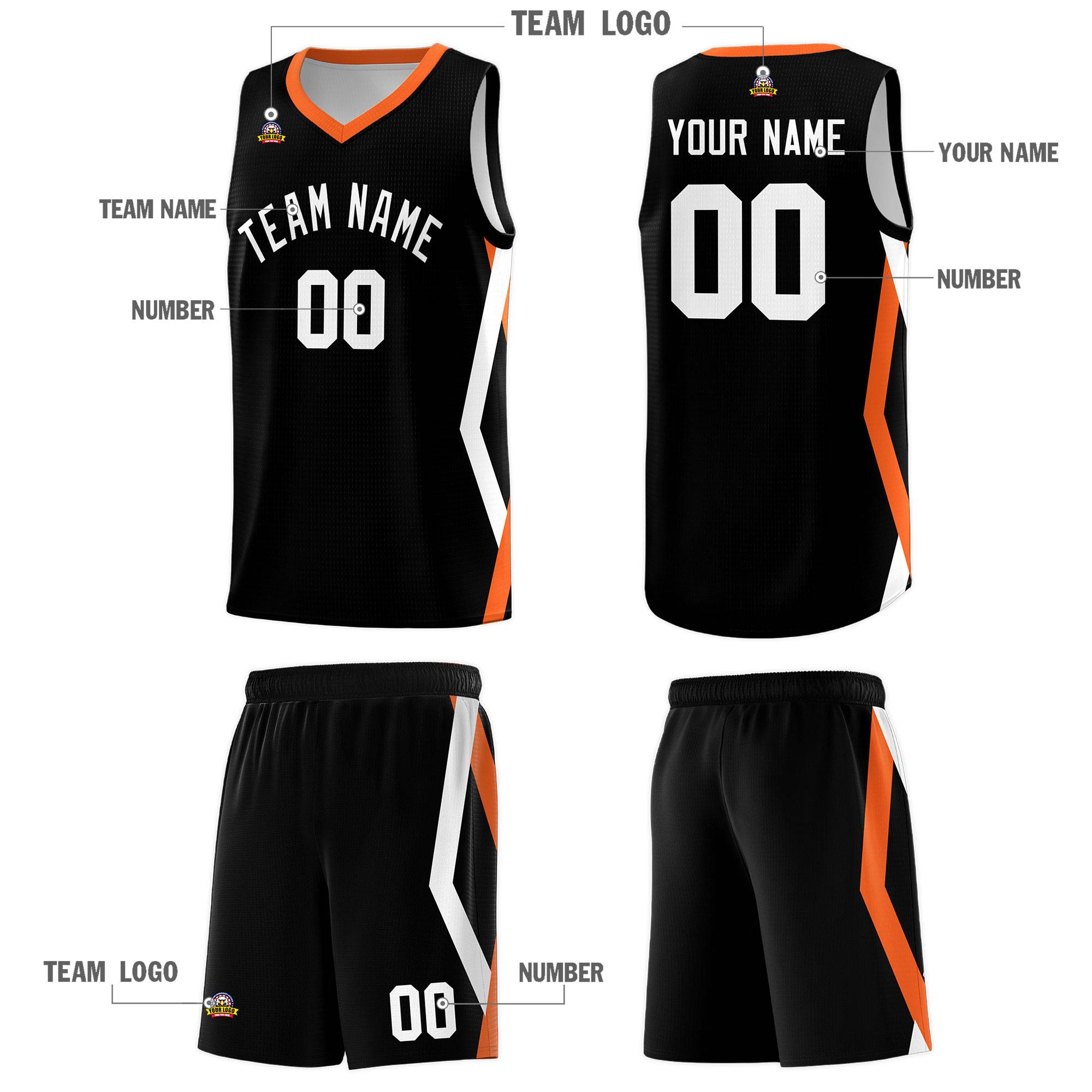 Custom Black Side Rhombus Graffiti Pattern Kits Basketball Jersey|KXKSHOP