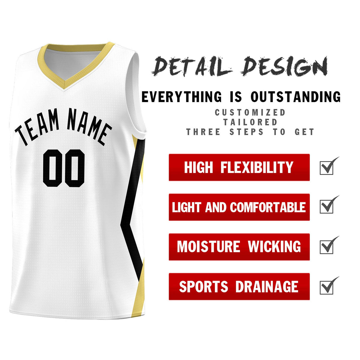 Custom White Side Rhombus Graffiti Pattern Kits Basketball Jersey|KXKSHOP