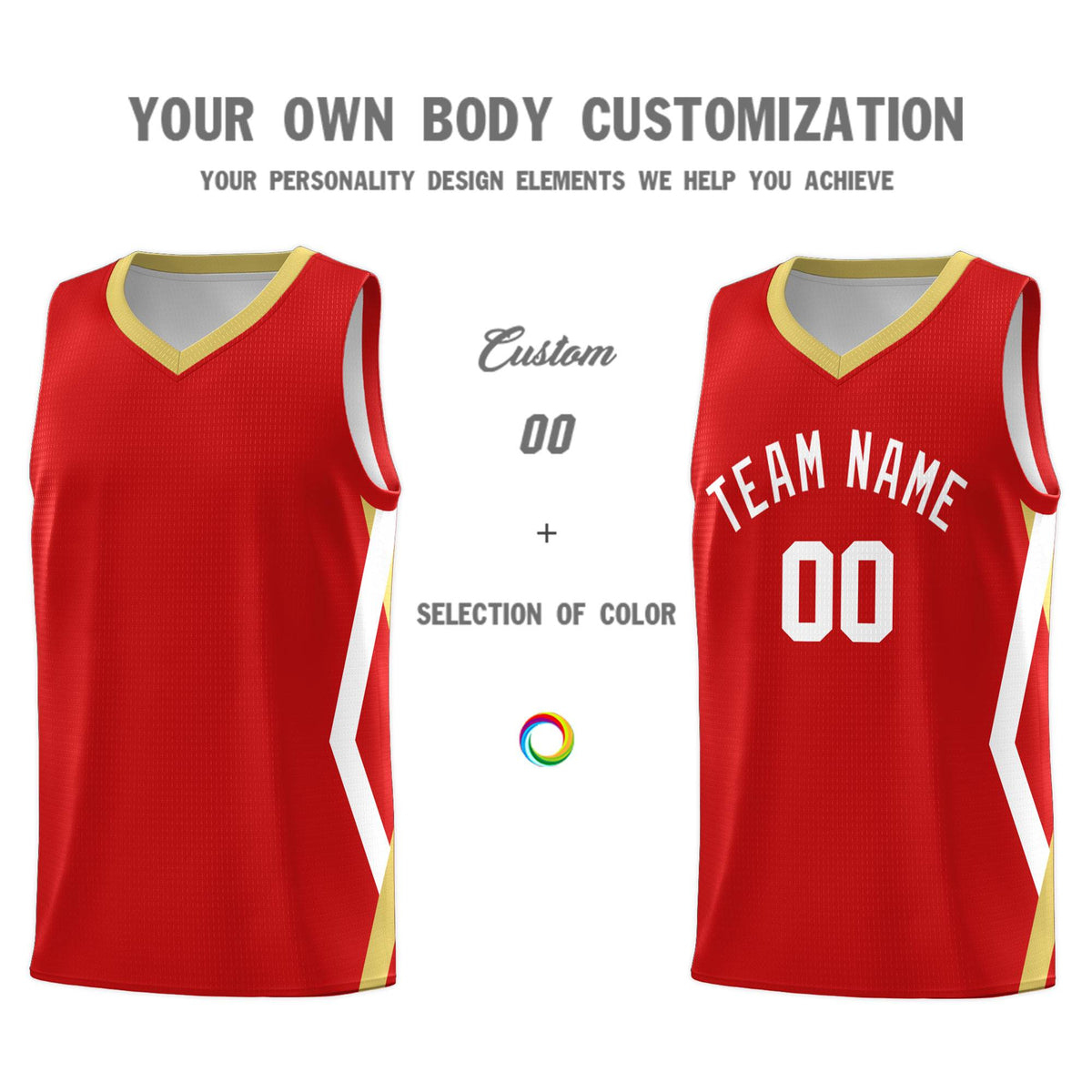 Custom Red Side Rhombus Graffiti Pattern Kits Basketball Jersey|KXKSHOP