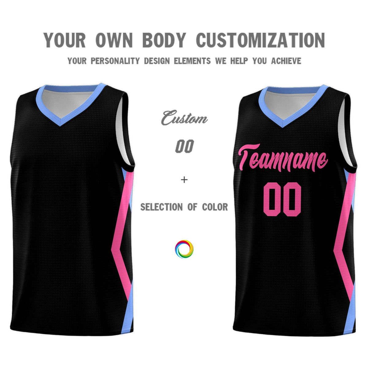 Custom Black Side Rhombus Graffiti Pattern Kits Basketball Jersey|KXKSHOP