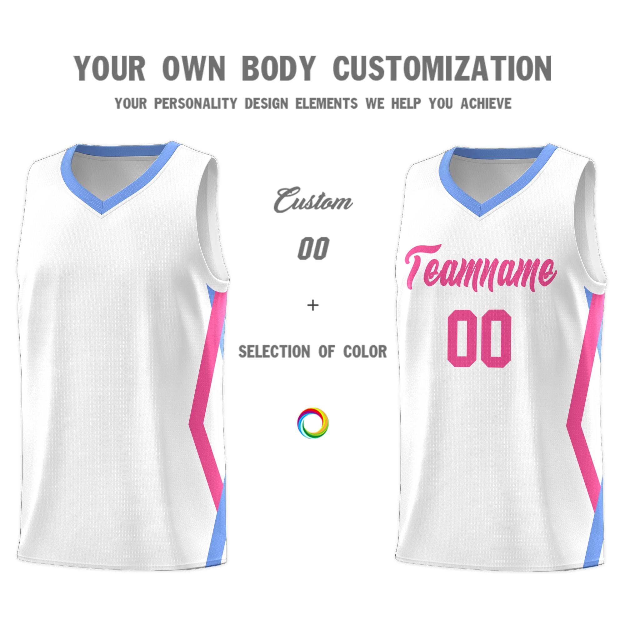 Custom White Side Rhombus Graffiti Pattern Kits Basketball Jersey|KXKSHOP