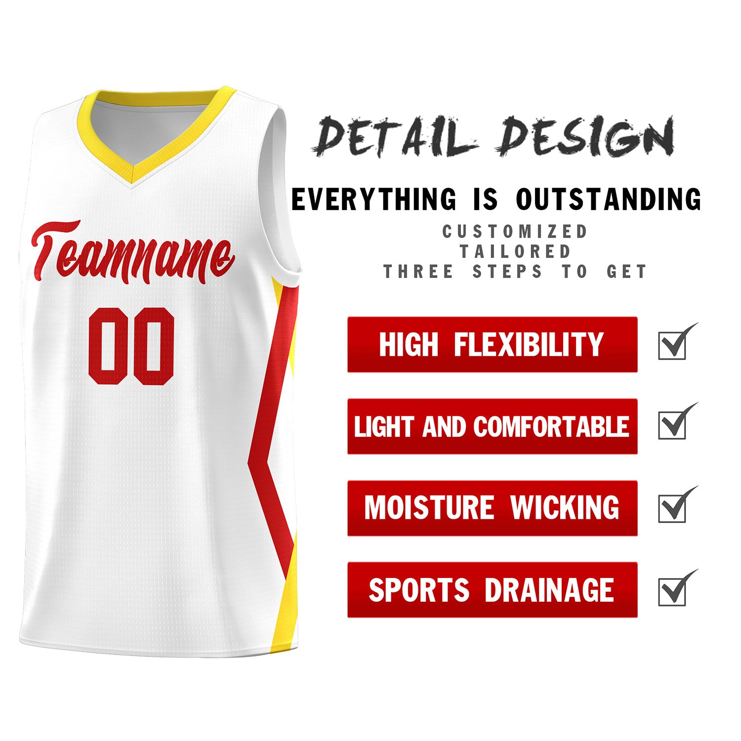 Custom White Side Rhombus Graffiti Pattern Kits Basketball Jersey|KXKSHOP