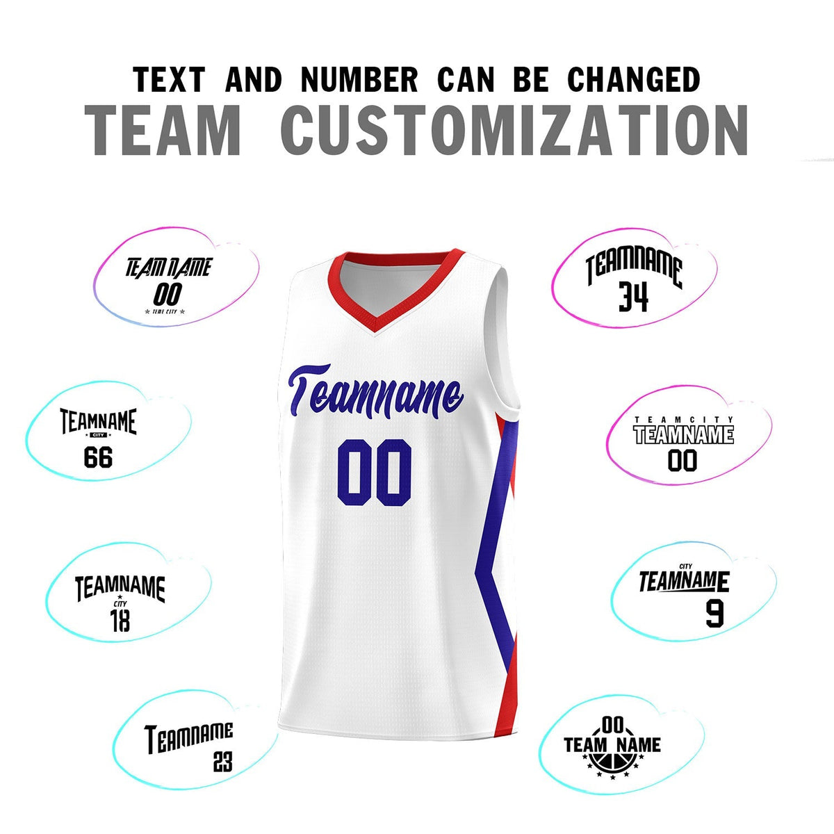 Custom White Side Rhombus Graffiti Pattern Kits Basketball Jersey|KXKSHOP