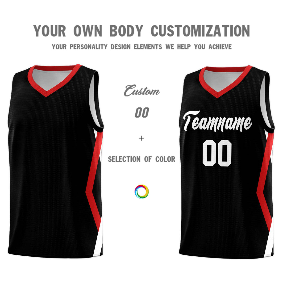 Custom Black Side Rhombus Graffiti Pattern Kits Basketball Jersey|KXKSHOP