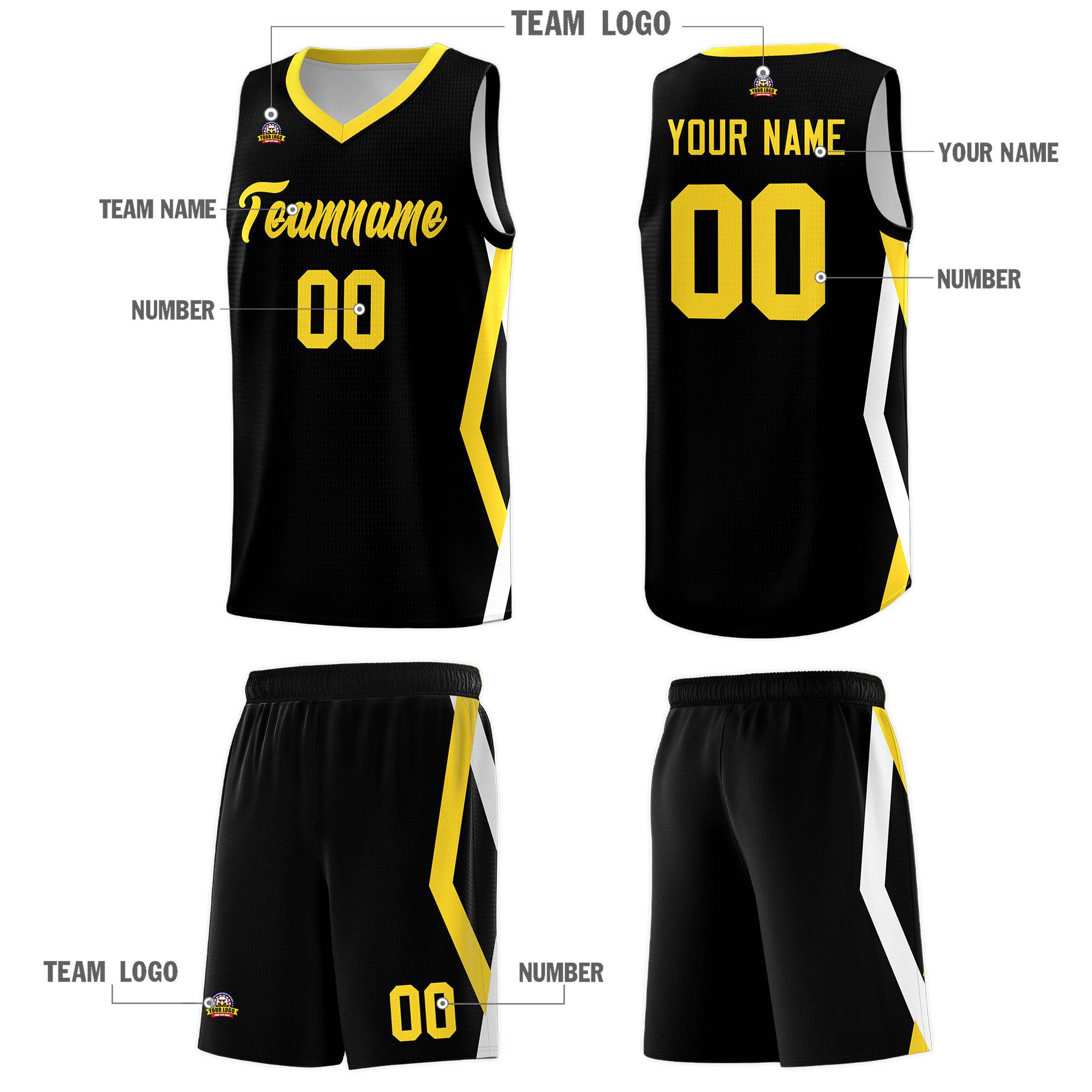 Custom Black Side Rhombus Graffiti Pattern Kits Basketball Jersey|KXKSHOP