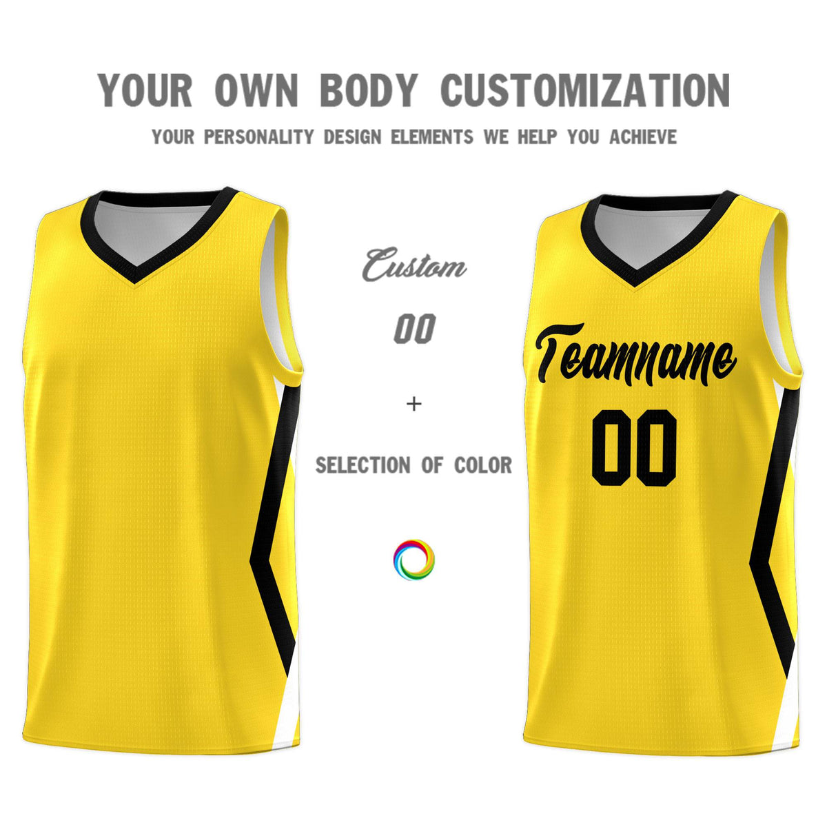 Custom Gold Side Rhombus Graffiti Pattern Kits Basketball Jersey|KXKSHOP