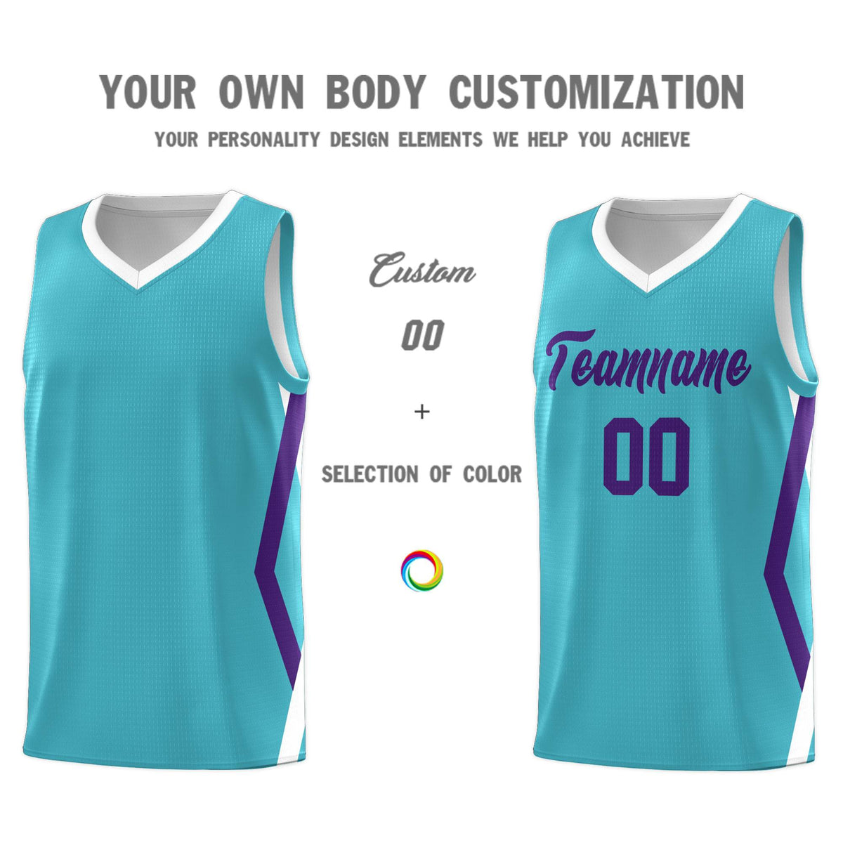 Custom Sky Blue Side Rhombus Graffiti Pattern Kits Basketball Jersey|KXKSHOP