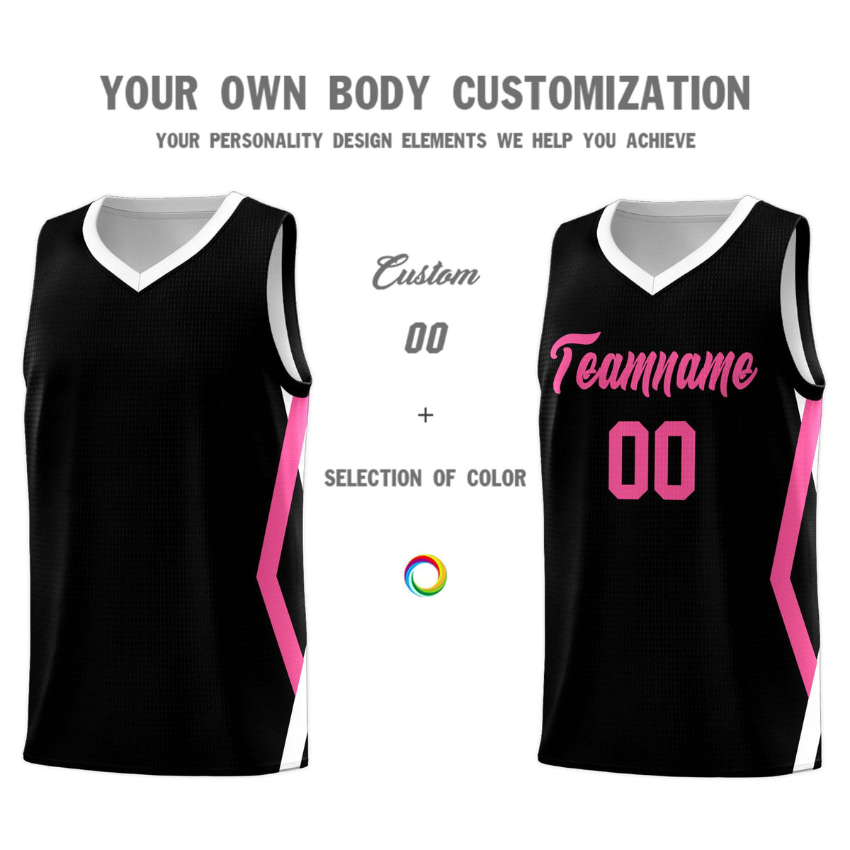 Custom Black Side Rhombus Graffiti Pattern Kits Basketball Jersey|KXKSHOP