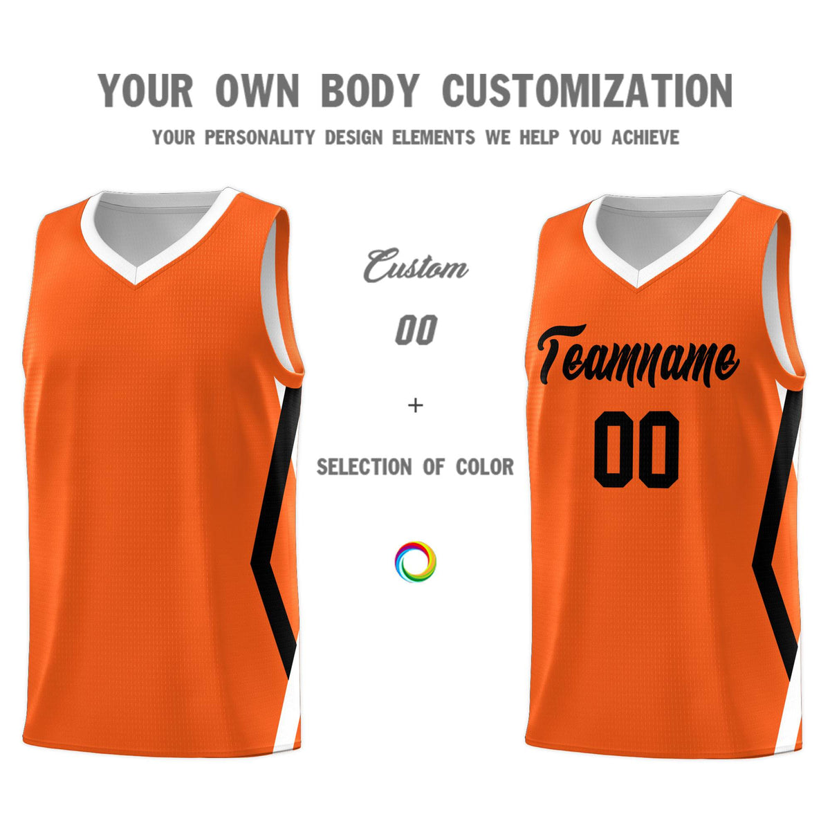 Custom Orange Side Rhombus Graffiti Pattern Kits Basketball Jersey|KXKSHOP