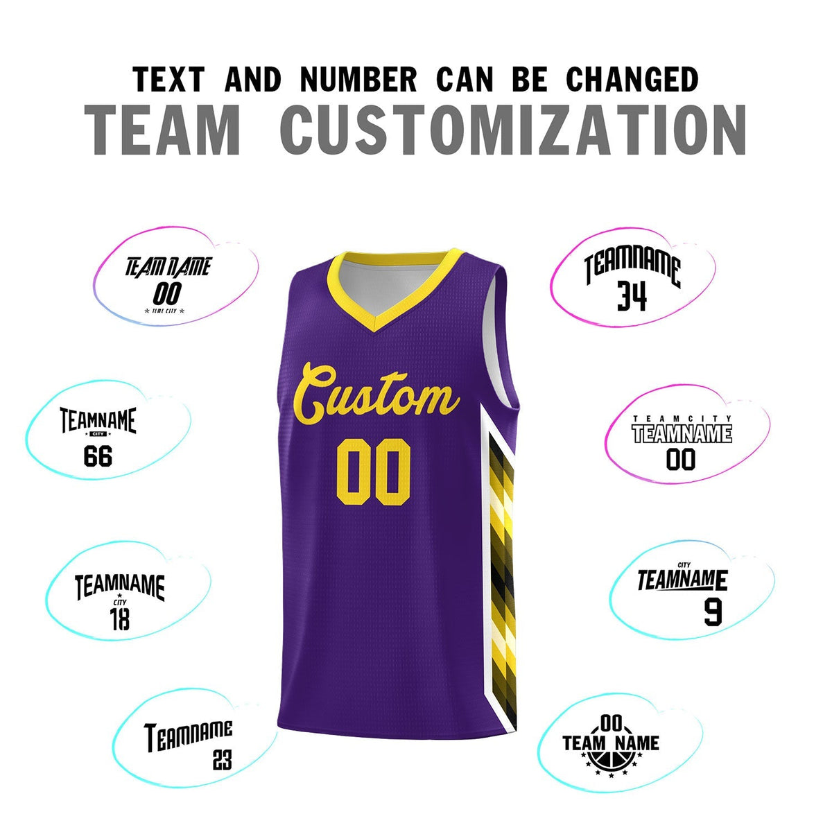 Custom Purple Mosaic Gradient Fashion Sports Uniform Basketball Jersey|KXKSHOP
