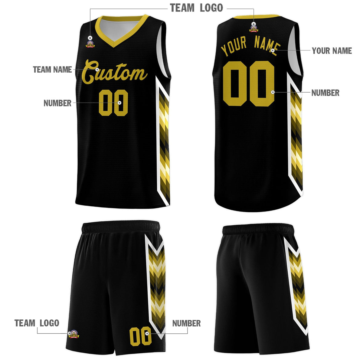 Custom Black Mosaic Gradient Fashion Sports Uniform Basketball Jersey|KXKSHOP