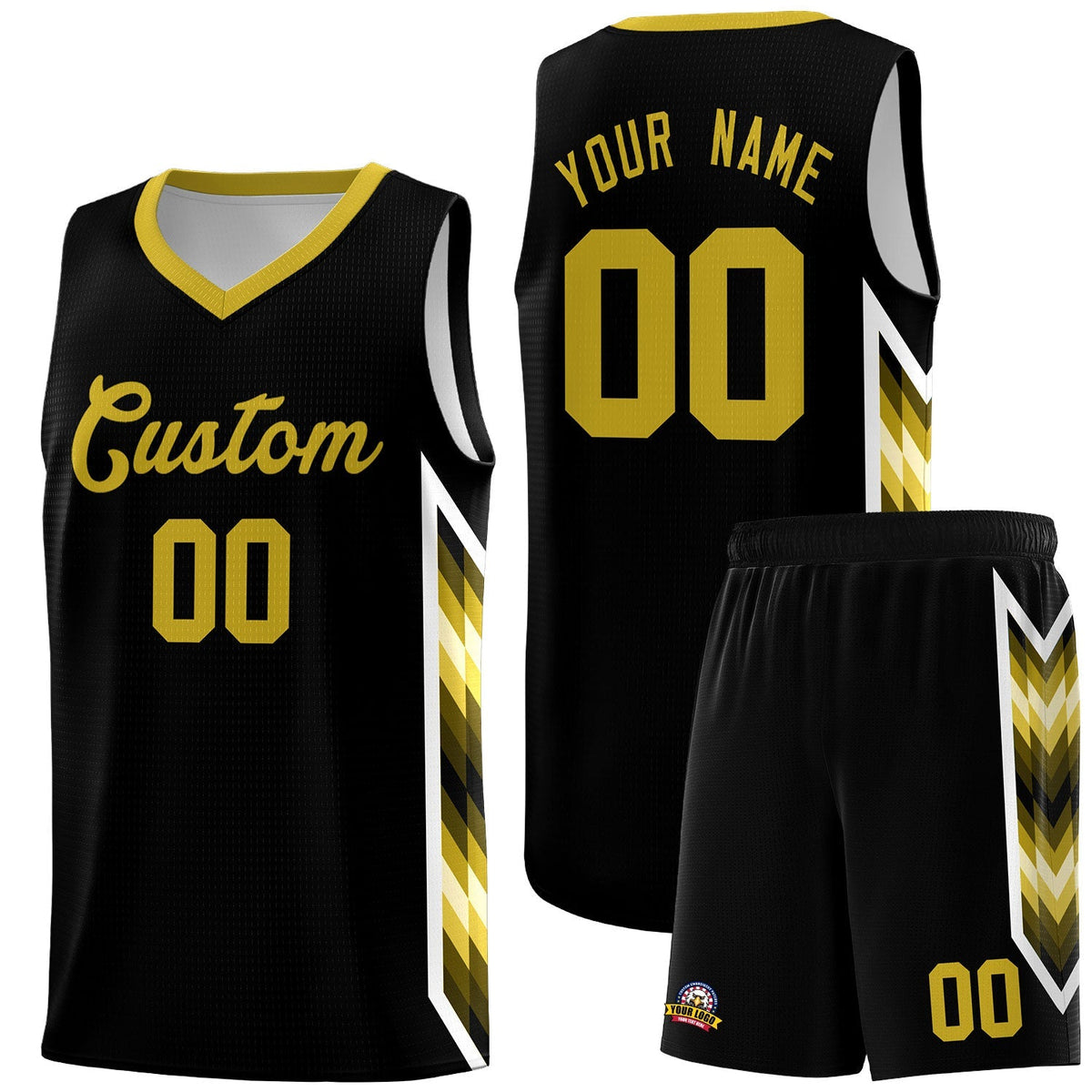 Custom Black Mosaic Gradient Fashion Sports Uniform Basketball Jersey|KXKSHOP