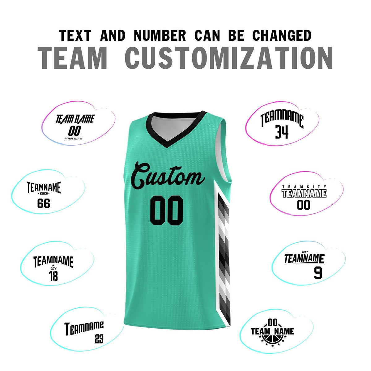 Custom Bright Green Mosaic Gradient Fashion Sports Uniform Basketball Jersey|KXKSHOP