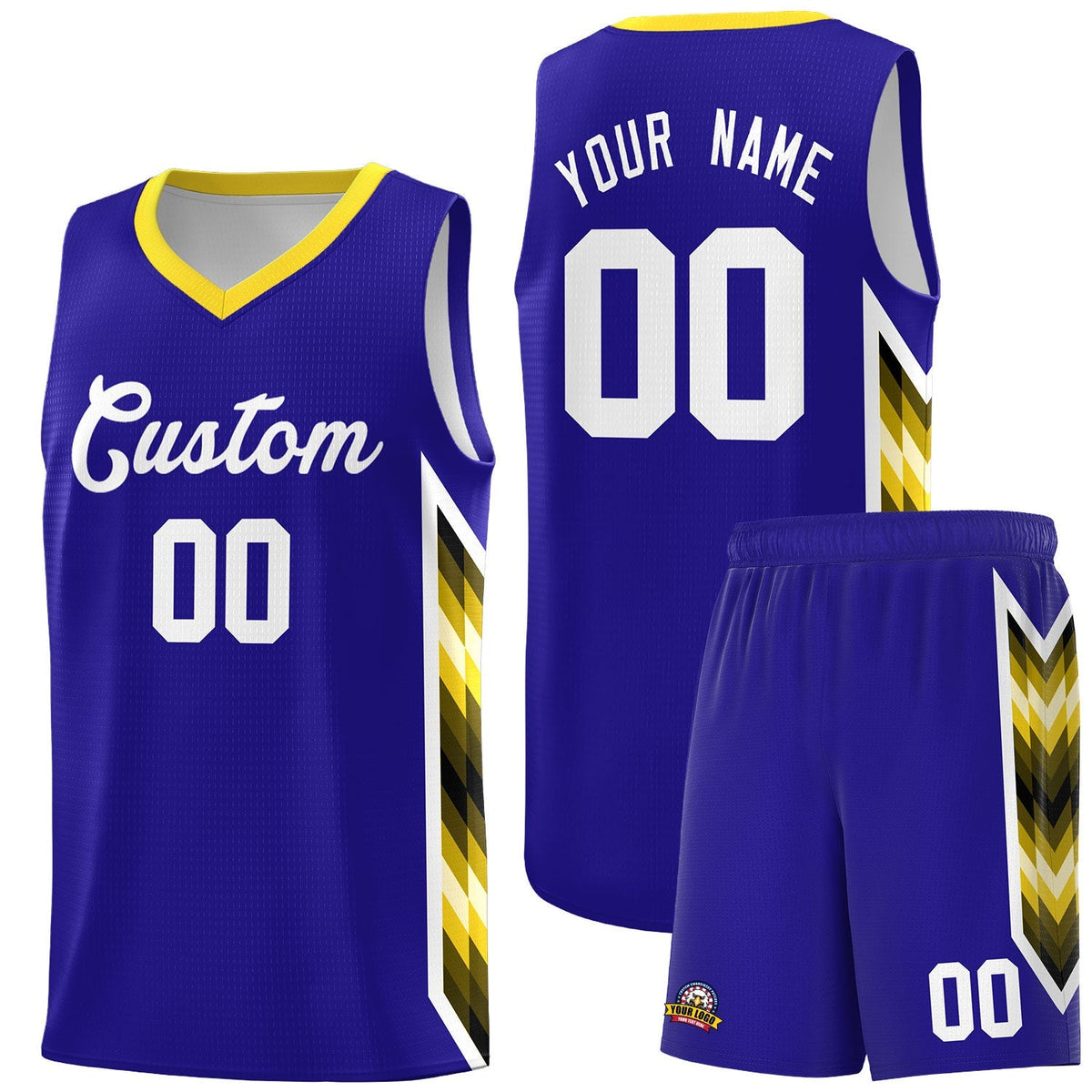 Custom Royal Mosaic Gradient Fashion Sports Uniform Basketball Jersey|KXKSHOP