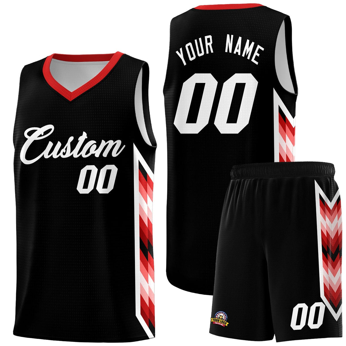 Custom Black Mosaic Gradient Fashion Sports Uniform Basketball Jersey|KXKSHOP