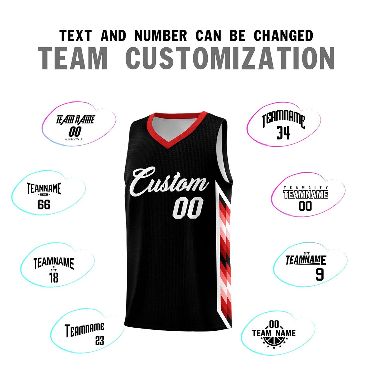 Custom Black Mosaic Gradient Fashion Sports Uniform Basketball Jersey|KXKSHOP