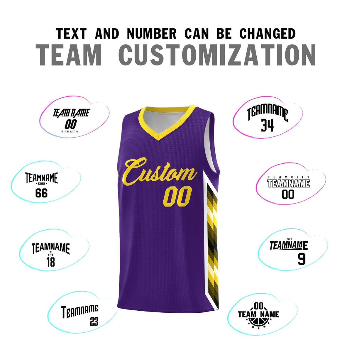 Custom Purple Mosaic Gradient Fashion Sports Uniform Basketball Jersey|KXKSHOP